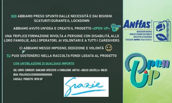 Locandina del progetto"Open Up"